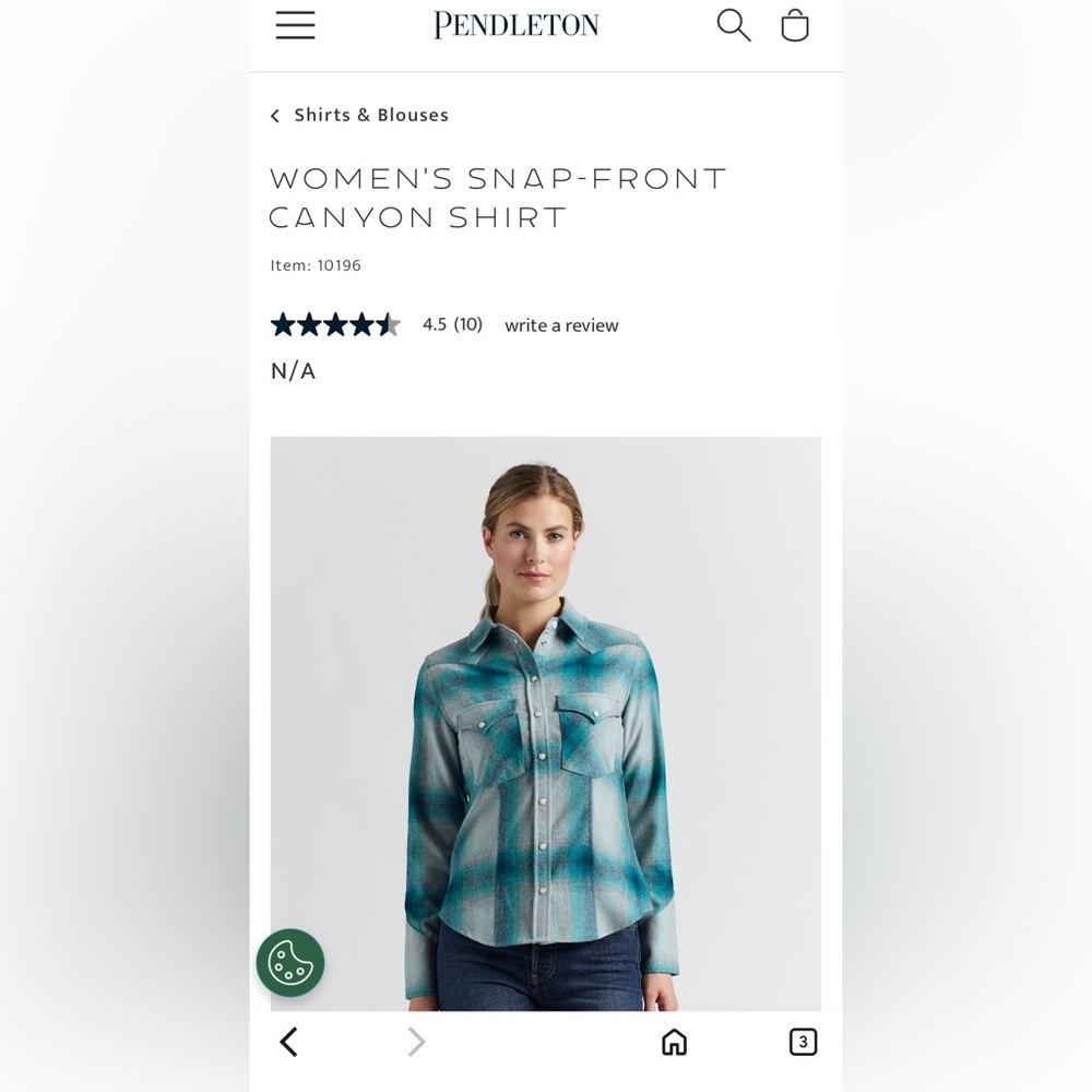 Pendleton Women’s Snap Front Wool Canyon Western Shirt XL - Picture 4 of 12